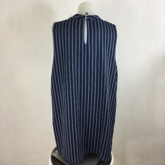 Blu Pepper Vertical Stripe Swing Dress Navy - Picture 3 of 8